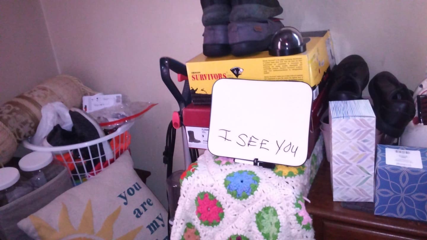 She would hide household items